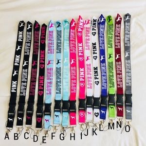 Love pink lanyard